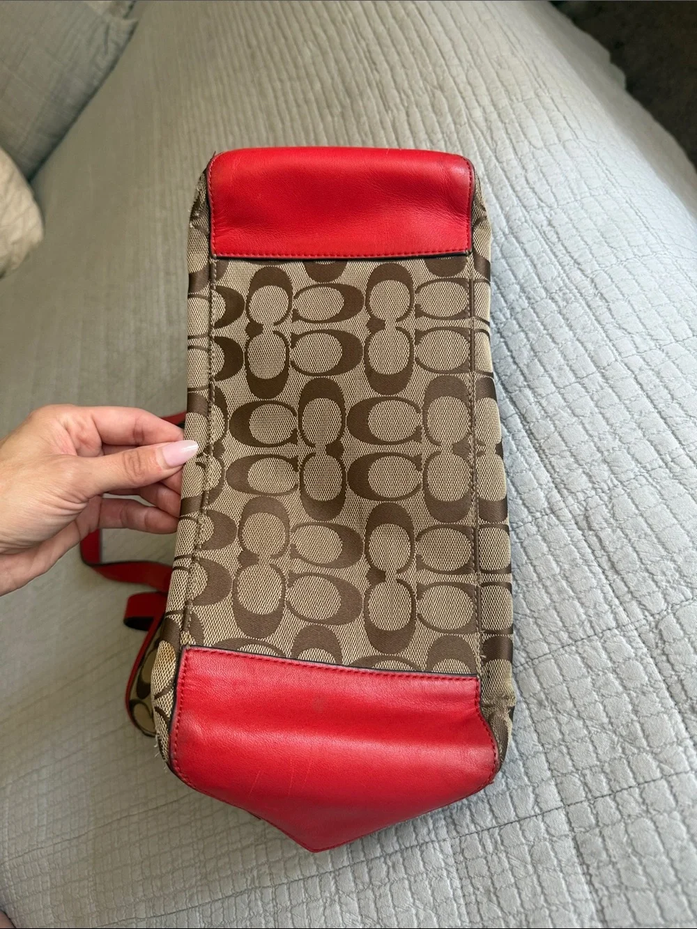!!SOLD!! Coach Brown Signature Canvas Tote